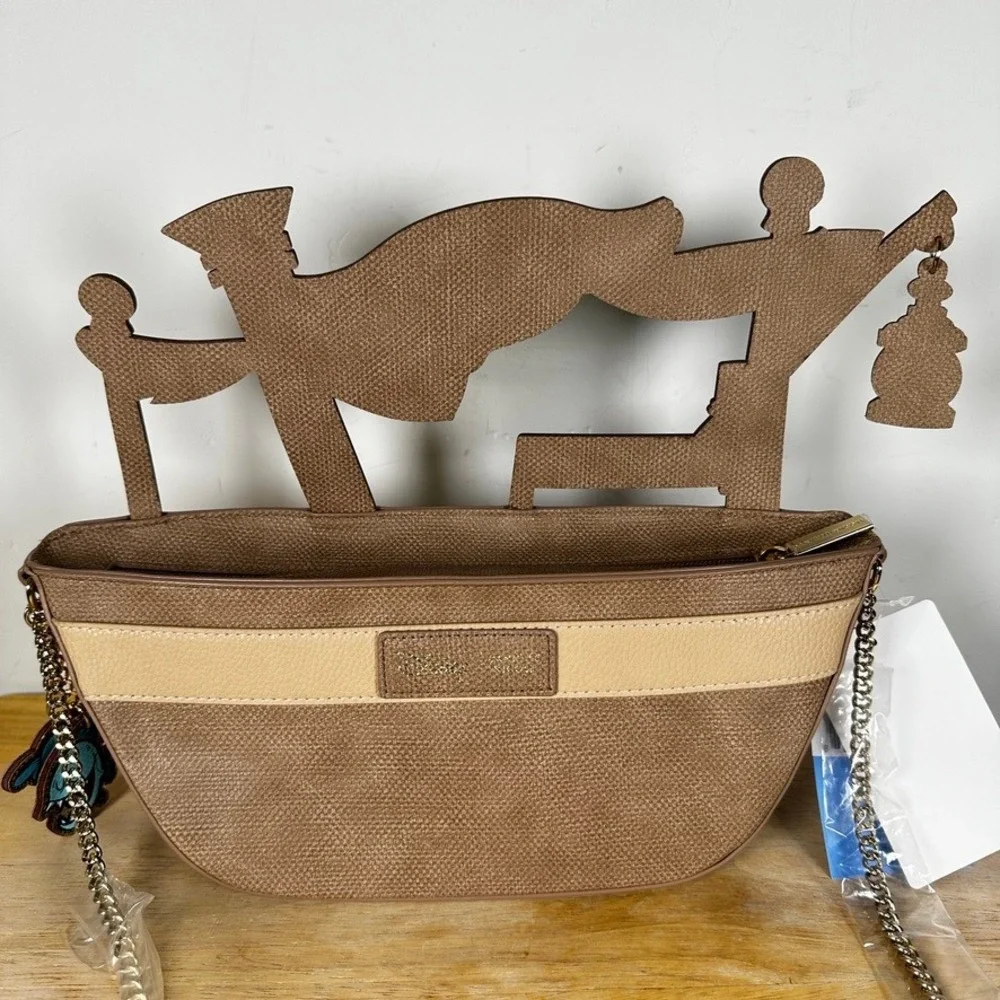Danielle Nicole Disney Jungle Cruise Crossbody Bag Purse Brown Boat Skipper NWT - Picture 2 of 9